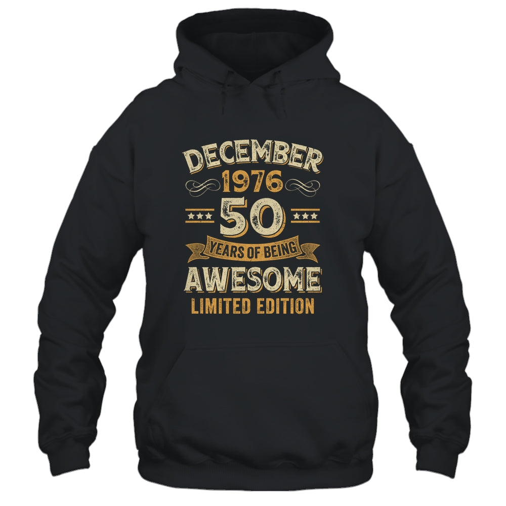 50 Years Awesome Vintage December 1976 50th Birthday Shirt & Hoodie | teecentury