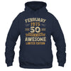 50 Years Awesome Vintage February 1975 50th Birthday Shirt & Hoodie | teecentury