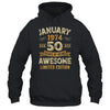 50 Years Awesome Vintage January 1974 50th Birthday Shirt & Hoodie | teecentury