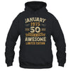 50 Years Awesome Vintage January 1975 50th Birthday Shirt & Hoodie | teecentury