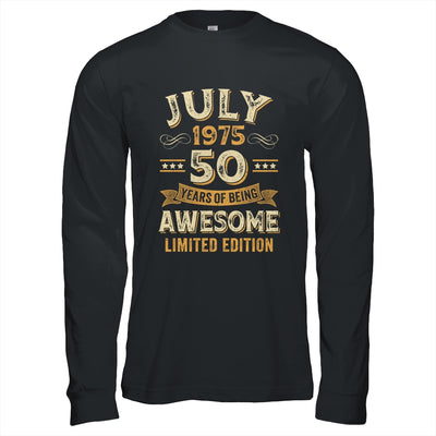 50 Years Awesome Vintage July 1975 50th Birthday Shirt & Hoodie | teecentury