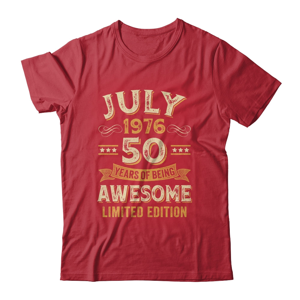 50 Years Awesome Vintage July 1976 50th Birthday Shirt & Hoodie | teecentury