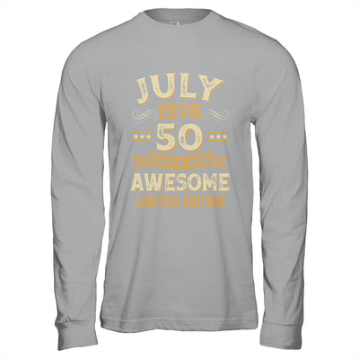 50 Years Awesome Vintage July 1976 50th Birthday Shirt & Hoodie | teecentury