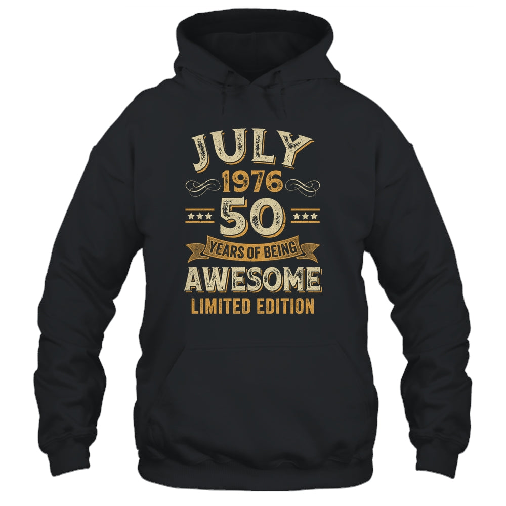 50 Years Awesome Vintage July 1976 50th Birthday Shirt & Hoodie | teecentury
