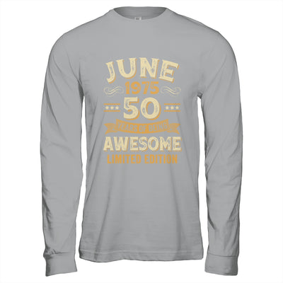 50 Years Awesome Vintage June 1975 50th Birthday Shirt & Hoodie | teecentury