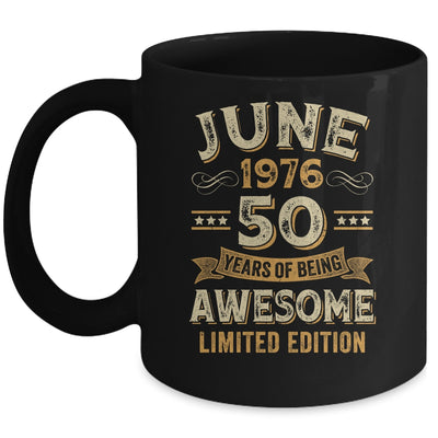 50 Years Awesome Vintage June 1976 50th Birthday Mug | teecentury