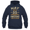 50 Years Awesome Vintage May 1975 50th Birthday Shirt & Hoodie | teecentury