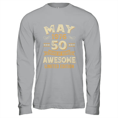 50 Years Awesome Vintage May 1976 50th Birthday Shirt & Hoodie | teecentury