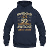 50 Years Awesome Vintage November 1975 50th Birthday Shirt & Hoodie | teecentury