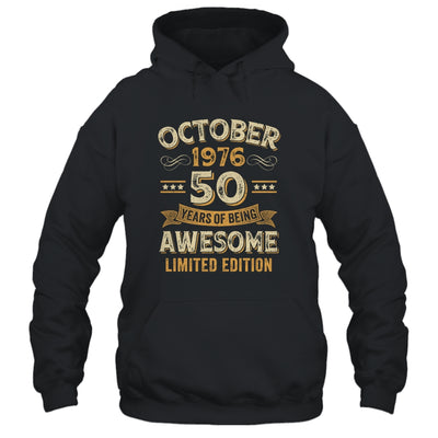 50 Years Awesome Vintage October 1976 50th Birthday Shirt & Hoodie | teecentury