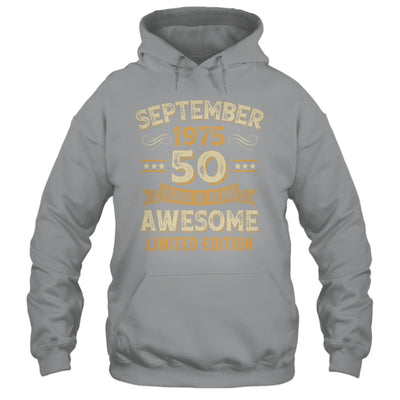 50 Years Awesome Vintage September 1975 50th Birthday Shirt & Hoodie | teecentury