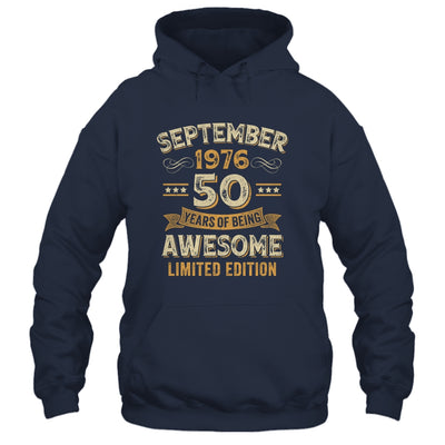 50 Years Awesome Vintage September 1976 50th Birthday Shirt & Hoodie | teecentury