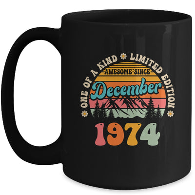 50 Years Old Awesome Since December 1974 50th Birthday Groovy Mug | teecentury