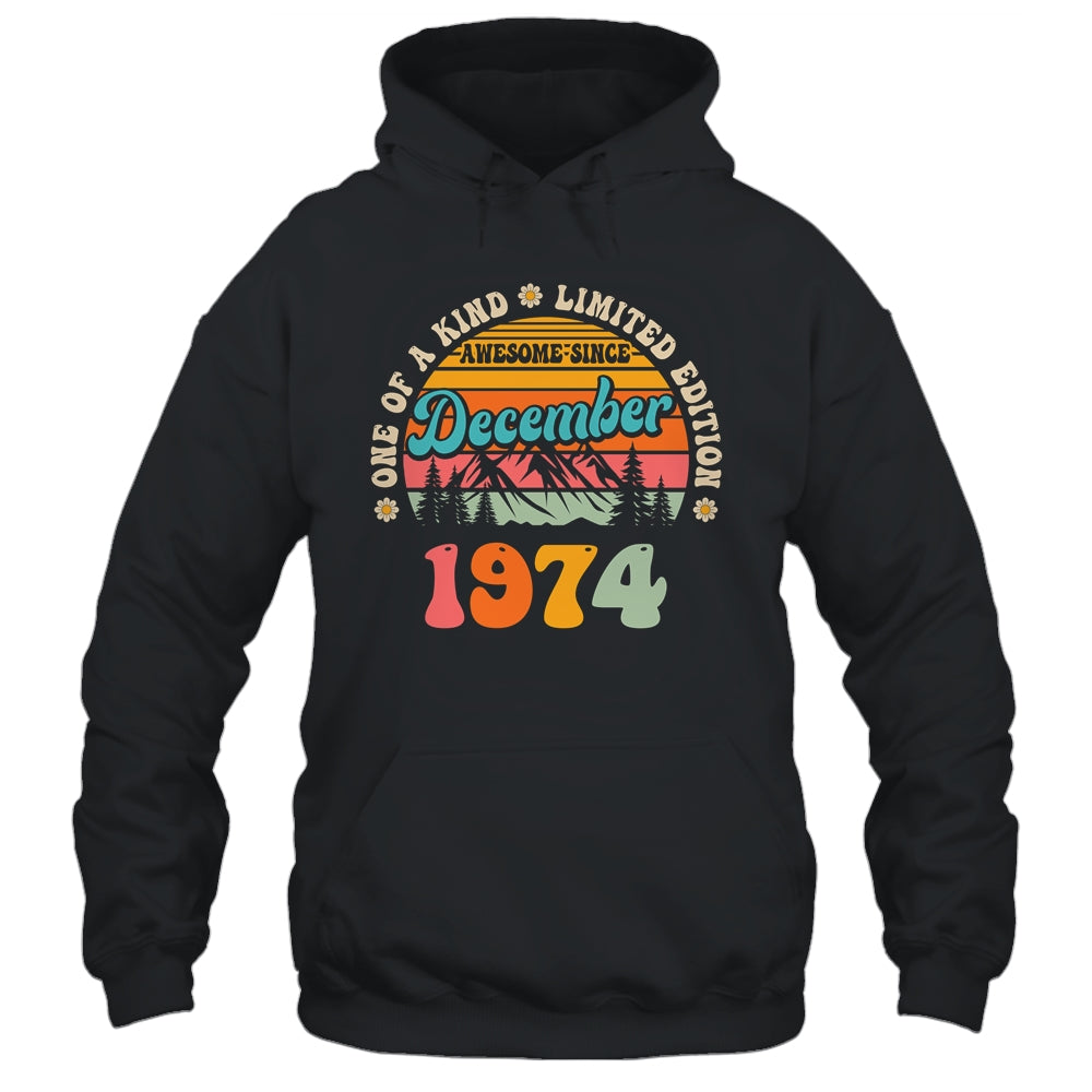 50 Years Old Awesome Since December 1974 50th Birthday Groovy Shirt & Tank Top | teecentury
