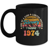 50 Years Old Awesome Since February 1974 50th Birthday Groovy Mug | teecentury