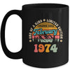 50 Years Old Awesome Since February 1974 50th Birthday Groovy Mug | teecentury