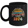 50 Years Old Awesome Since January 1974 50th Birthday Groovy Mug | teecentury