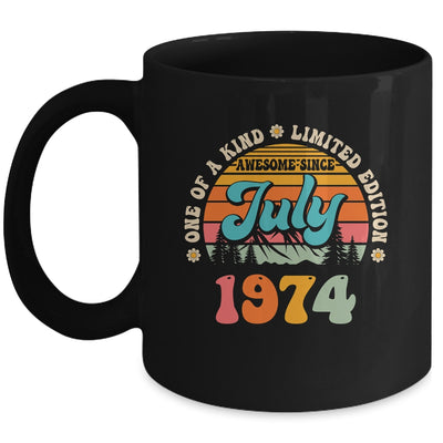 50 Years Old Awesome Since July 1974 50th Birthday Groovy Mug | teecentury