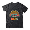 50 Years Old Awesome Since June 1974 50th Birthday Groovy Shirt & Tank Top | teecentury