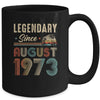 50 Years Old Legendary Since August 1973 50th Birthday Mug | teecentury