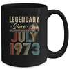 50 Years Old Legendary Since July 1973 50th Birthday Mug | teecentury