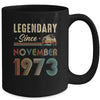 50 Years Old Legendary Since November 1973 50th Birthday Mug | teecentury