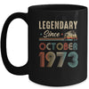 50 Years Old Legendary Since October 1973 50th Birthday Mug | teecentury