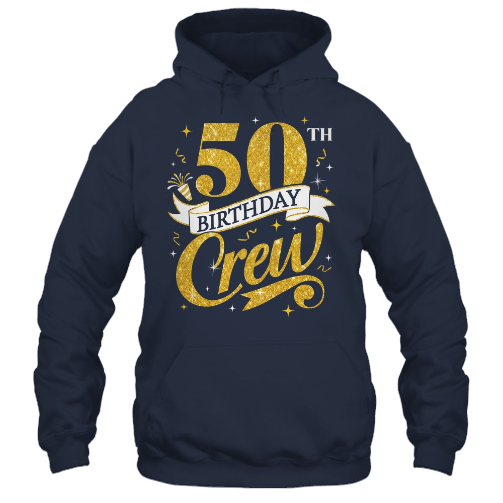 50th Birthday Crew 50th Bday Party Squad Friends Crown Funny Shirt & Tank Top | teecentury