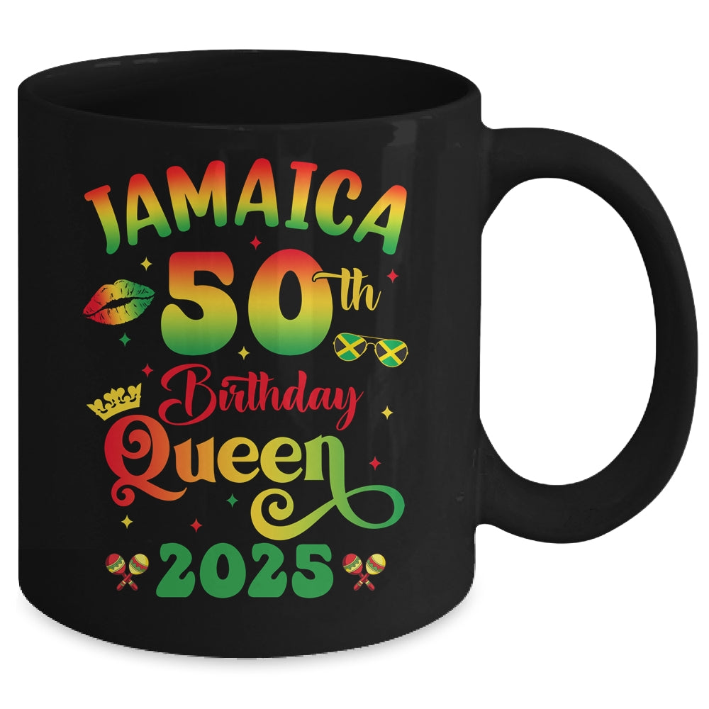 50th Birthday Queen Jamaica Girl Matching Party 2025 Mug | teecentury