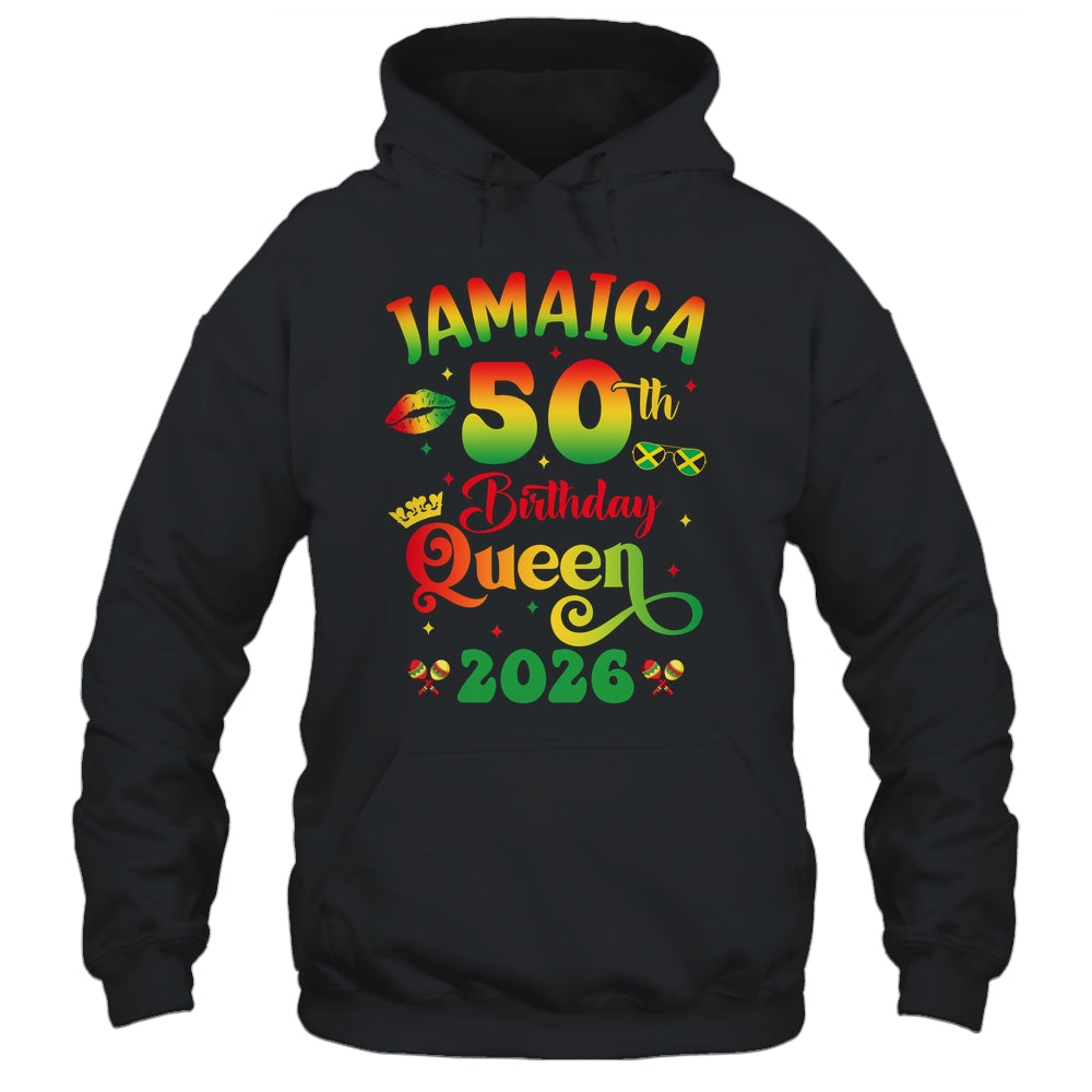 50th Birthday Queen Jamaica Girl Matching Party 2026 Shirt & Tank Top | teecentury