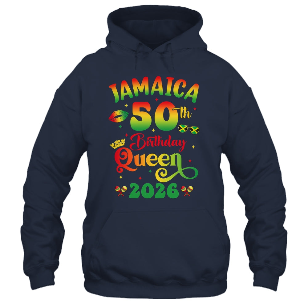 50th Birthday Queen Jamaica Girl Matching Party 2026 Shirt & Tank Top | teecentury