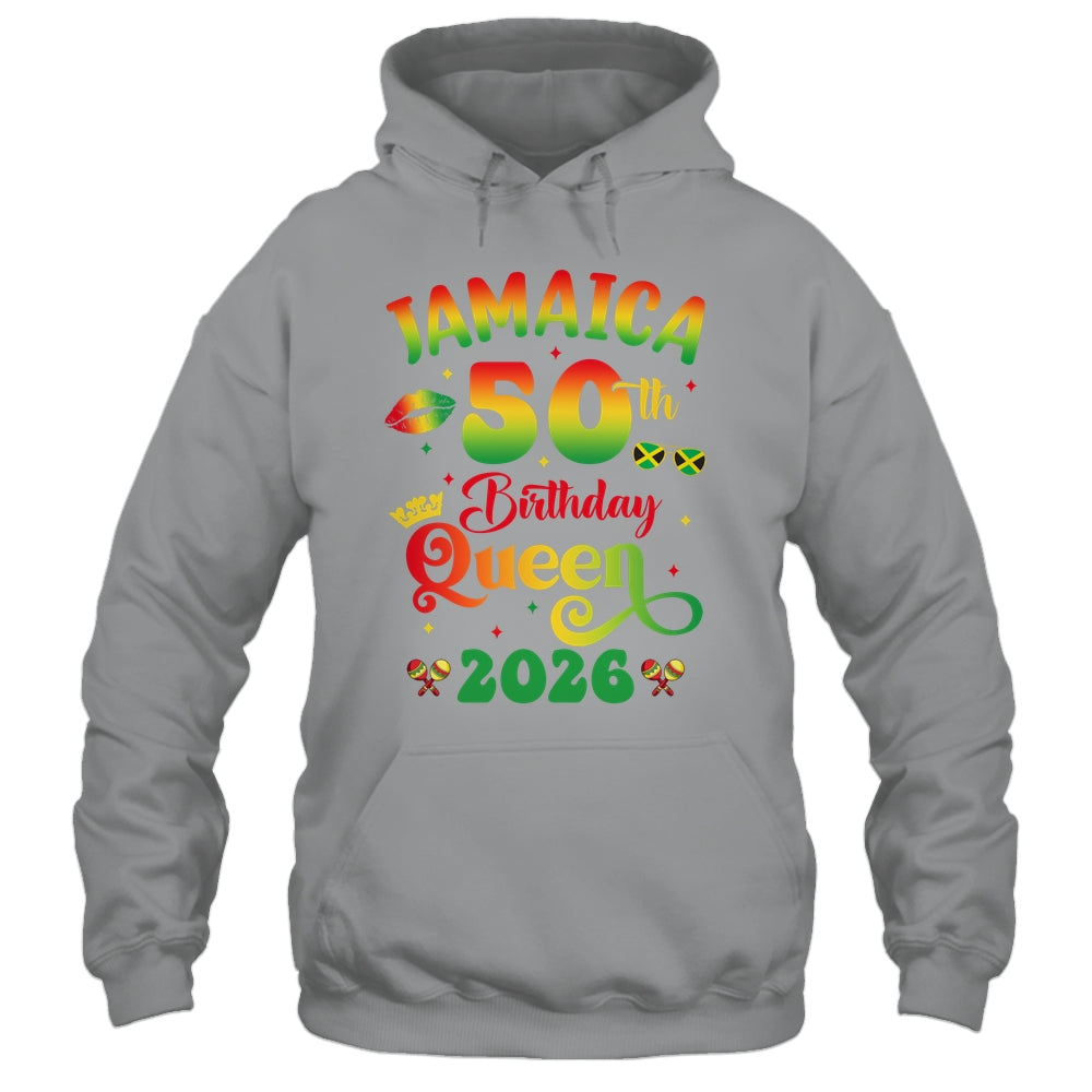 50th Birthday Queen Jamaica Girl Matching Party 2026 Shirt & Tank Top | teecentury