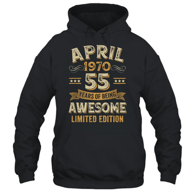 55 Years Awesome Vintage April 1970 55th Birthday Shirt & Hoodie | teecentury