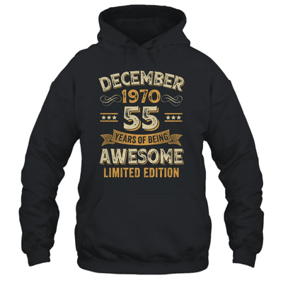 55 Years Awesome Vintage December 1970 55th Birthday Shirt & Hoodie | teecentury