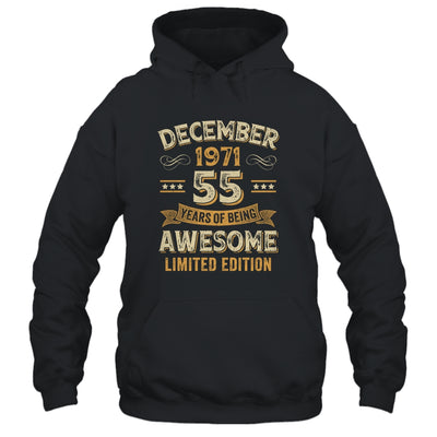 55 Years Awesome Vintage December 1971 55th Birthday Shirt & Hoodie | teecentury