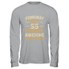 55 Years Awesome Vintage February 1970 55th Birthday Shirt & Hoodie | teecentury