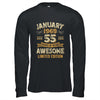 55 Years Awesome Vintage January 1969 55th Birthday Shirt & Hoodie | teecentury