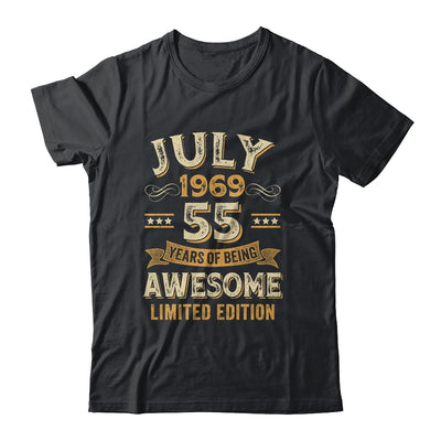 55 Years Awesome Vintage July 1969 55th Birthday Shirt & Hoodie | teecentury