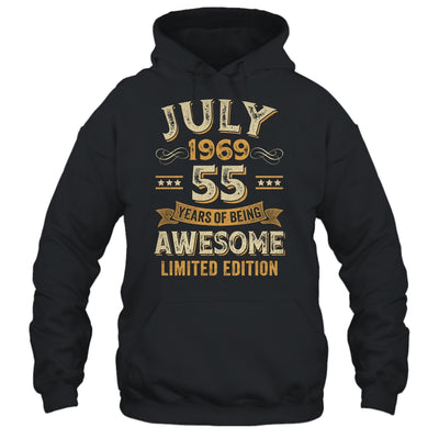 55 Years Awesome Vintage July 1969 55th Birthday Shirt & Hoodie | teecentury