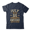 55 Years Awesome Vintage July 1970 55th Birthday Shirt & Hoodie | teecentury