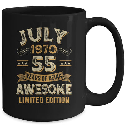 55 Years Awesome Vintage July 1970 55th Birthday Mug | teecentury