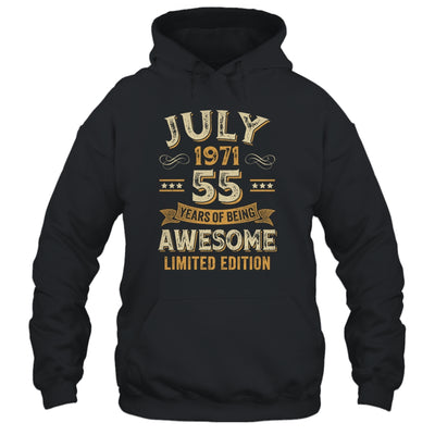 55 Years Awesome Vintage July 1971 55th Birthday Shirt & Hoodie | teecentury