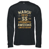 55 Years Awesome Vintage March 1970 55th Birthday Shirt & Hoodie | teecentury
