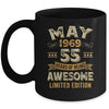 55 Years Awesome Vintage May 1969 55th Birthday Mug | teecentury