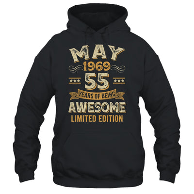 55 Years Awesome Vintage May 1969 55th Birthday Shirt & Hoodie | teecentury