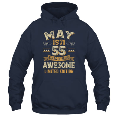 55 Years Awesome Vintage May 1971 55th Birthday Shirt & Hoodie | teecentury
