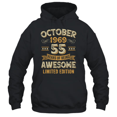 55 Years Awesome Vintage October 1969 55th Birthday Shirt & Hoodie | teecentury