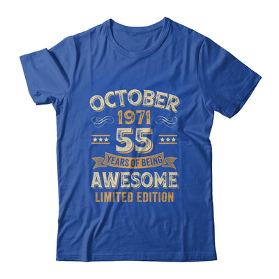 55 Years Awesome Vintage October 1971 55th Birthday Shirt & Hoodie | teecentury