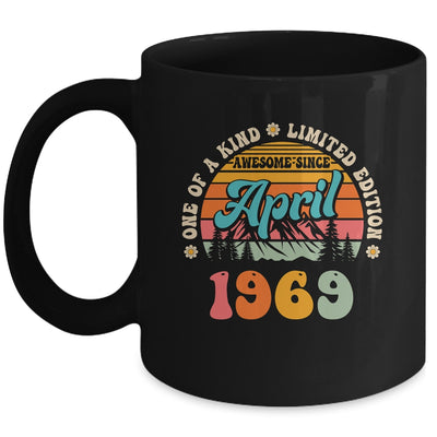 55 Years Old Awesome Since April 1969 55th Birthday Groovy Mug | teecentury