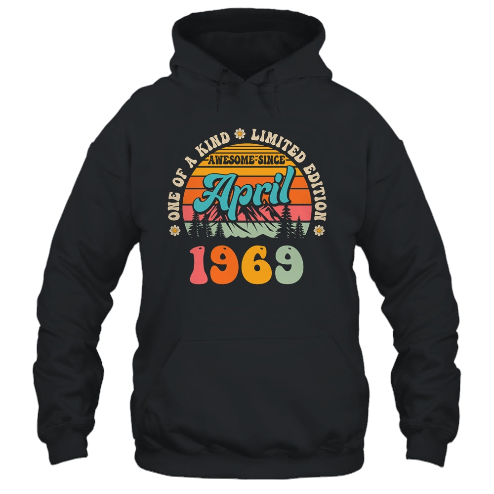 55 Years Old Awesome Since April 1969 55th Birthday Groovy Shirt & Tank Top | teecentury